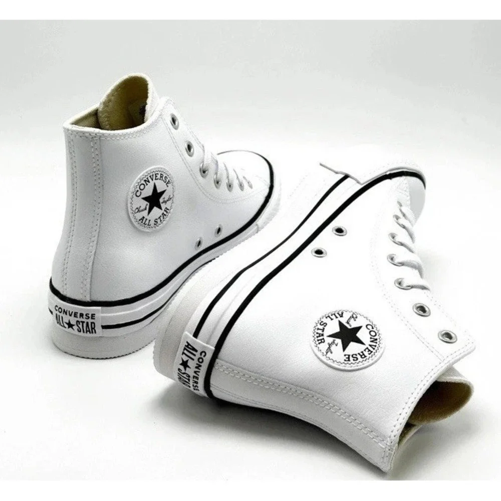 NEW Converse Chuck Taylor All Star Lift Hi Canvas Shoes 560846F White Women's 10